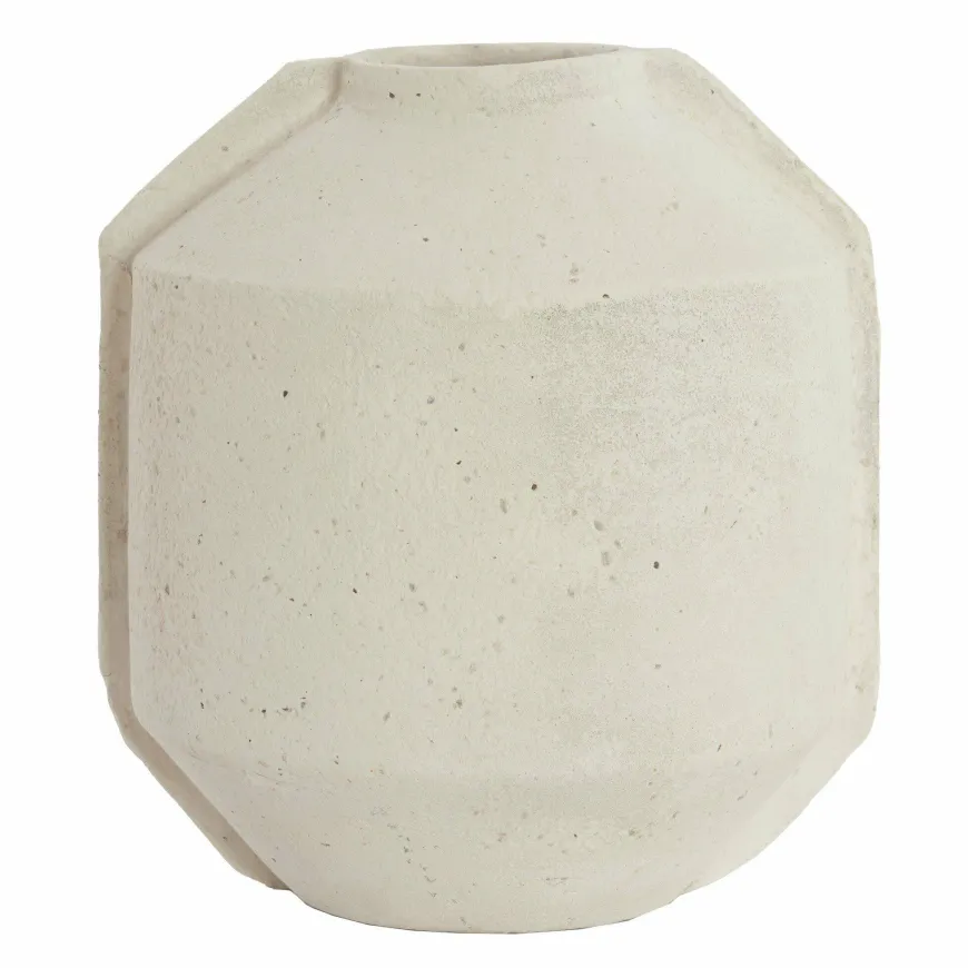Light en Living Bloempot deco 35x32x57 cm NORIC mat crème