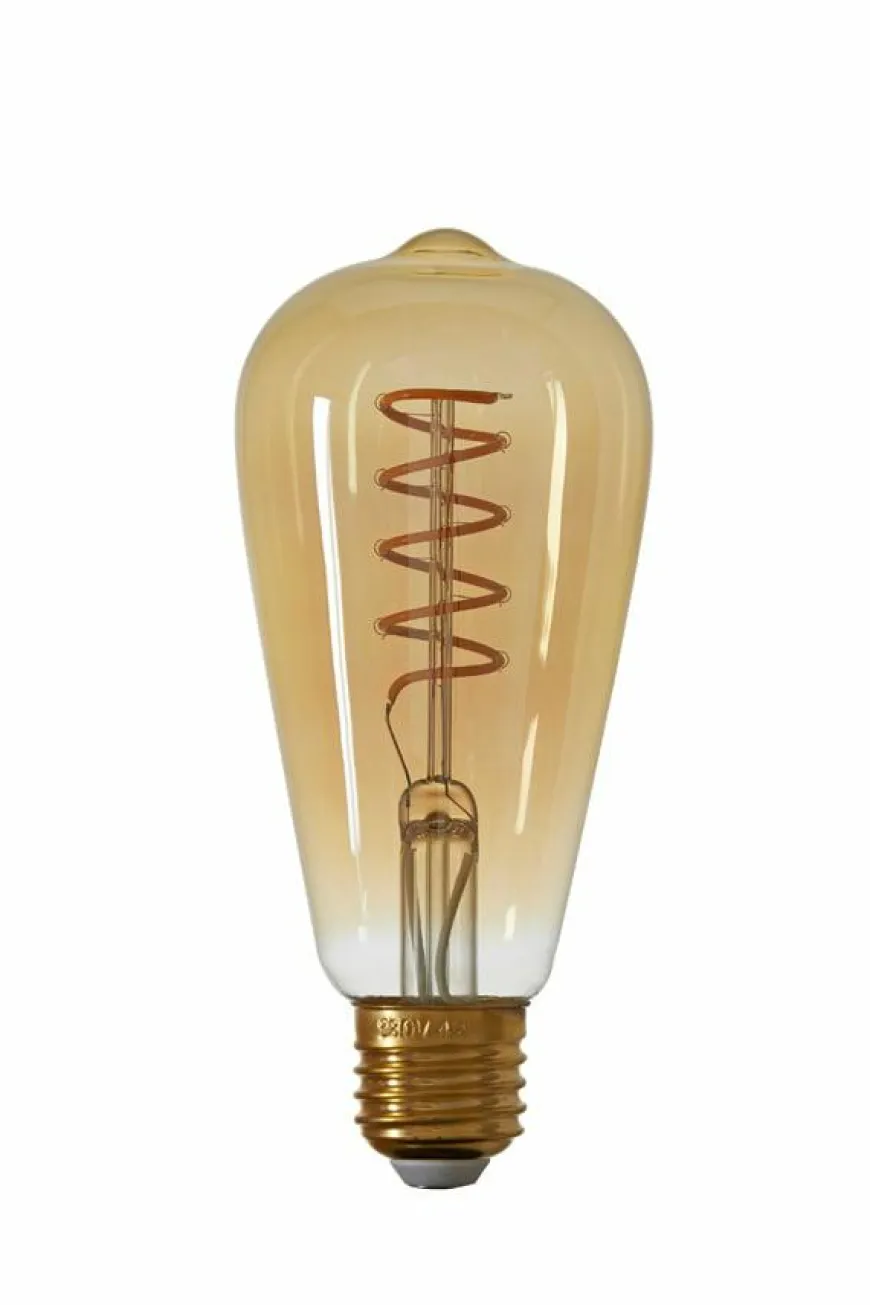 Light en Living Deco LED hoekig Ø6,5x14,5 cm Light 4W amber E27 dimbaar