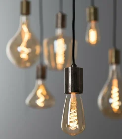 Light en Living Deco LED hoekig Ø6,5x14,5 cm Light 4W amber E27 dimbaar