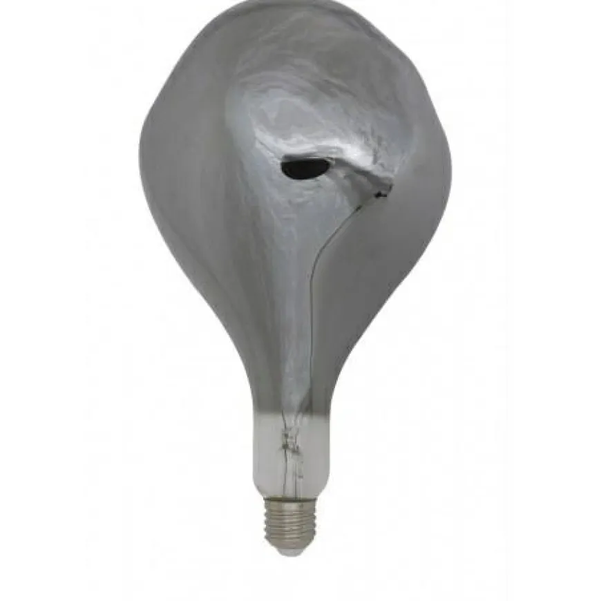 Light en Living Deco LED peer Ø16x32 cm ASYM 4W smoke E27 dimbaar