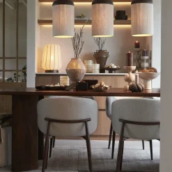 Light en Living Eetkamerstoel 57x56x74 cm ALUKO crème+bruin