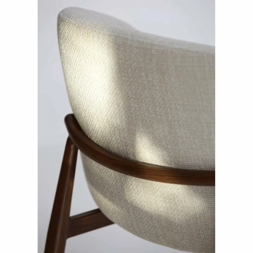 Light en Living Eetkamerstoel 57x56x74 cm ALUKO crème+bruin