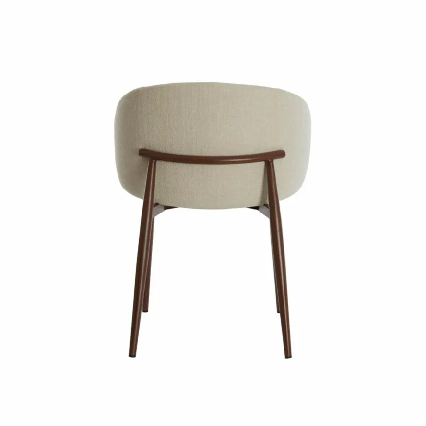 Light en Living Eetkamerstoel 57x56x74 cm ALUKO crème+bruin