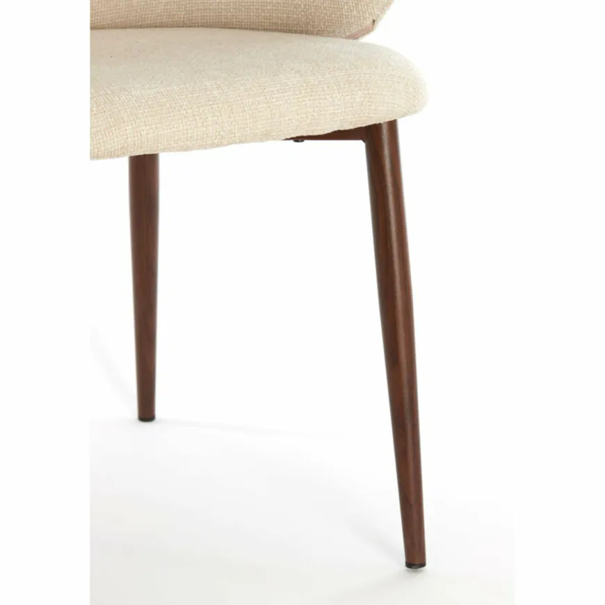 Light en Living Eetkamerstoel 57x56x74 cm ALUKO crème+bruin
