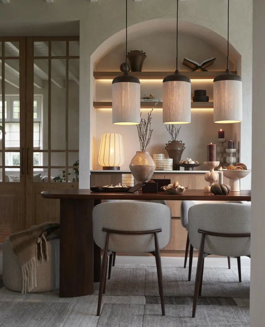 Light en Living Eetkamerstoel 57x56x74 cm ALUKO crème+bruin