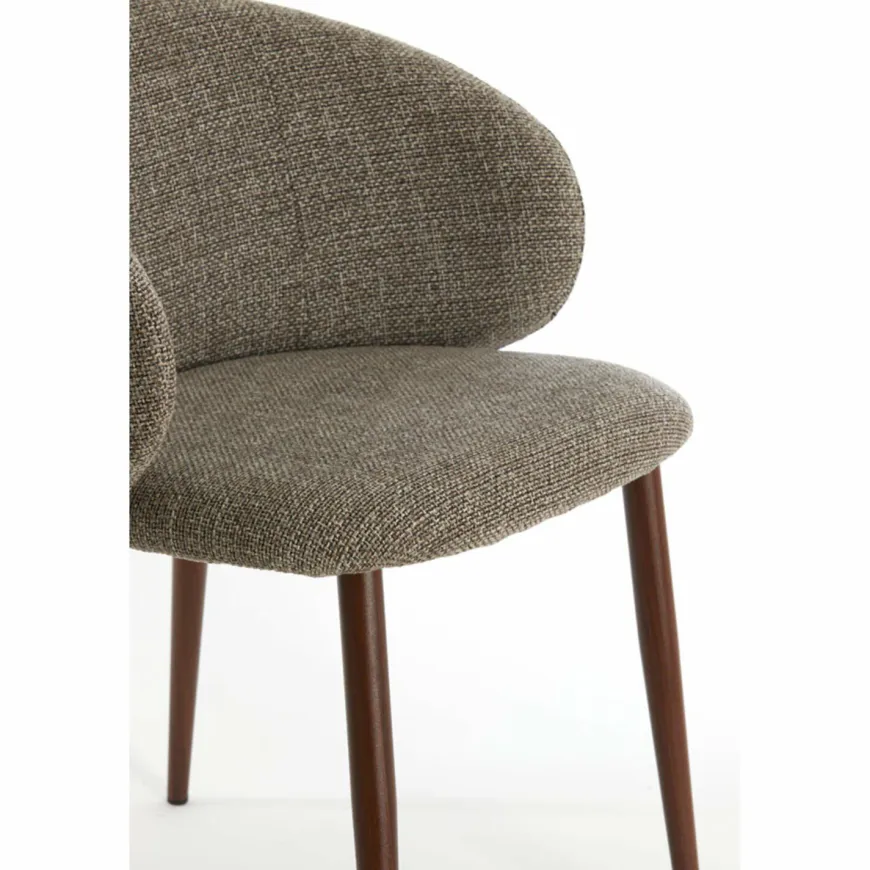 Light en Living Eetkamerstoel 57x56x74 cm ALUKO zwart-licht bruin+bruin