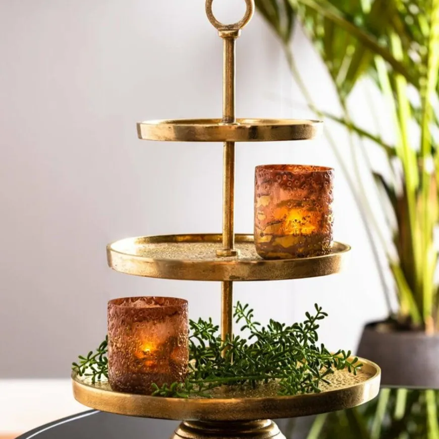 Light en Living Etagere 3 laags LUTEK Goud