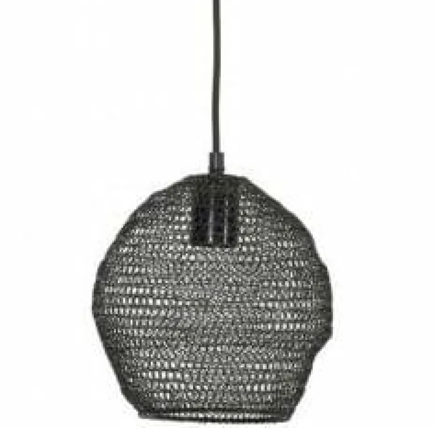 Light en Living Hanglamp Ø18x20 cm NOLA gaas glans zwart