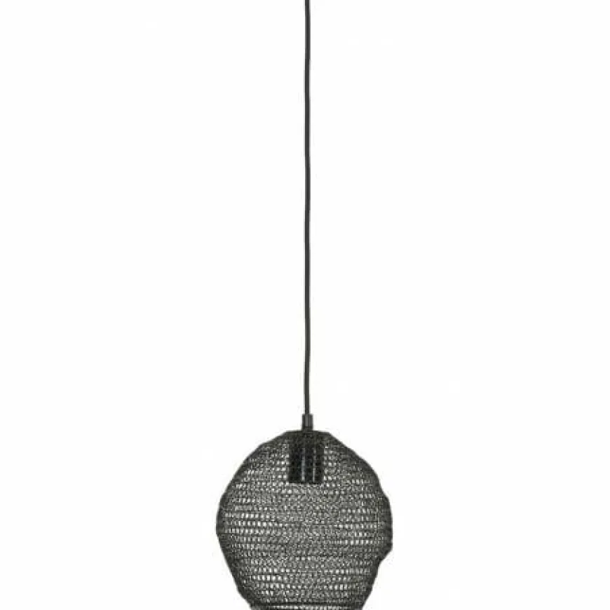 Light en Living Hanglamp Ø18x20 cm NOLA gaas glans zwart