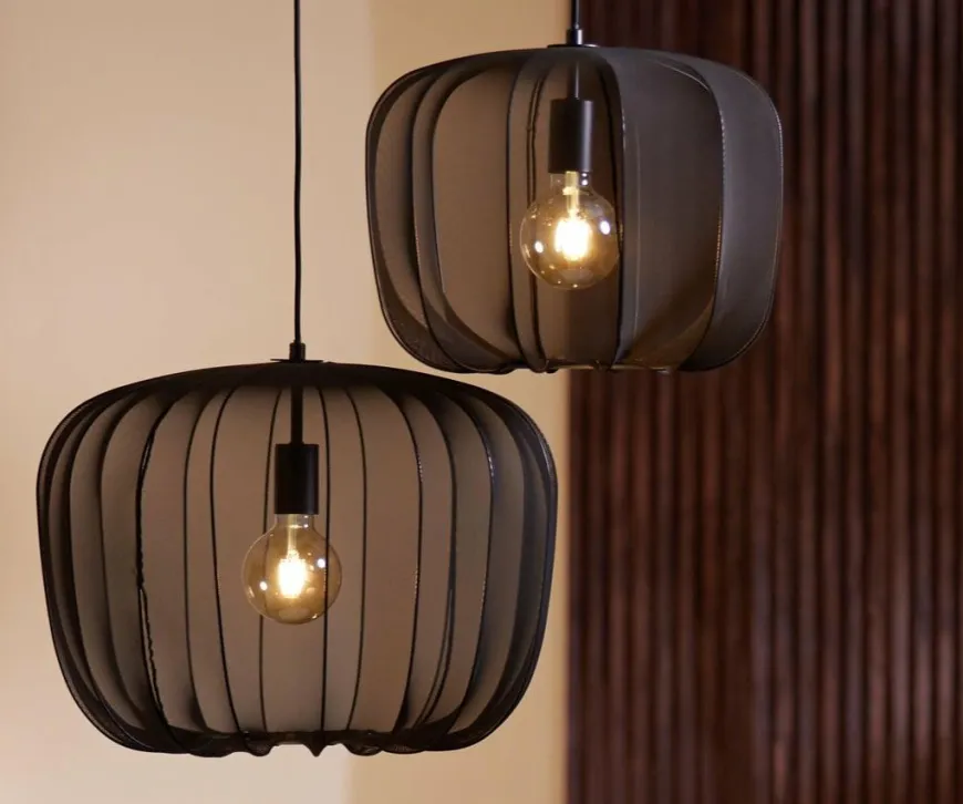 Light en Living Hanglamp Ø50x37,5 cm PLUMERIA zwart