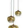 Light en Living Hanglamp 3L Ø40x160 cm MAYSON glas goud-helder+goud
