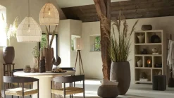 Light en Living Hanglamp Ø50x50 cm MAKASSAR zijde crème