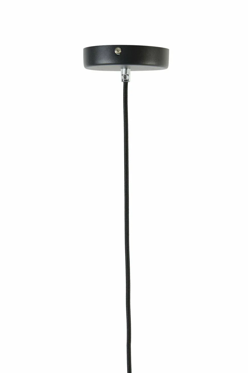 Light en Living Hanglamp MAYSON zwart+glas bruin - Diverse maten