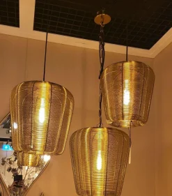 Light en Living Hanglamp Adeta zwart of goud - meerdere afmetingen