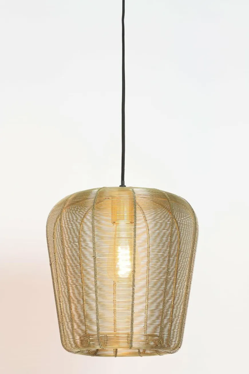 Light en Living Hanglamp Adeta zwart of goud - meerdere afmetingen