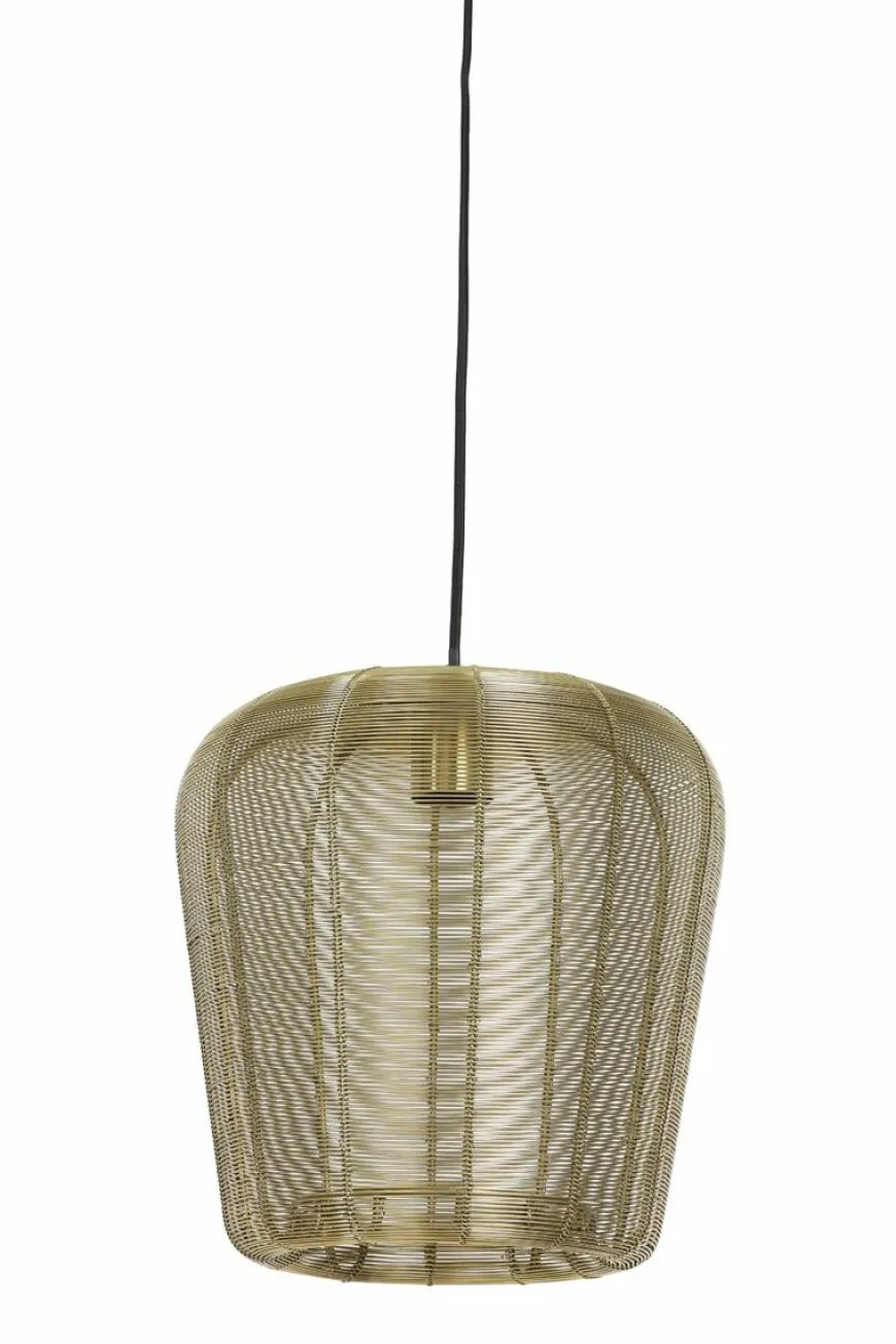 Light en Living Hanglamp Adeta zwart of goud - meerdere afmetingen