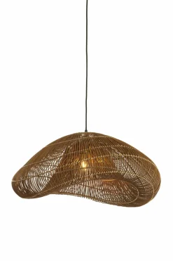 Light en Living Hanglamp 65x64x30,5 cm JANZUR rattan donkerbruin