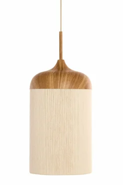 Light en Living Hanglamp Ø22x41,5 cm DANIA hout print naturel+touw crème