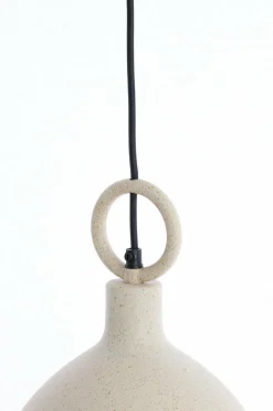 Light en Living Hanglamp Ø24X39 cm ROSERO zand+lichtbruin gespikkeld