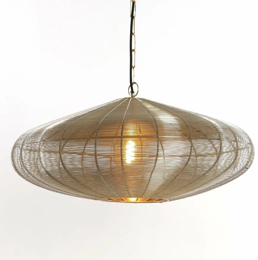 Light en Living Hanglamp Ø60x23 cm BAHOTO lichtgoud