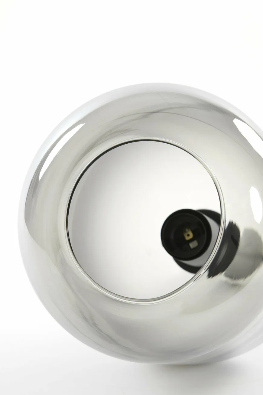 Light en Living Hanglamp Ø21x37 cm LEKAR zwart+smoke glas