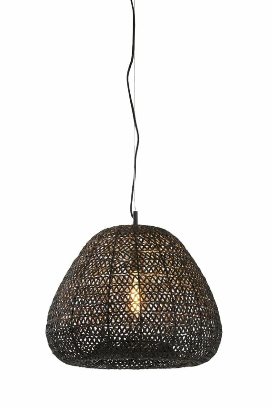 Light en Living Hanglamp FINOU mat zwart Ø42x38 cm
