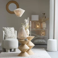 Light en Living Hanglamp Ø42x32 cm FELIDA crème
