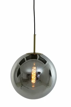 Light en Living Hanglamp MEDINA antiek brons+glas smoke 2 maten