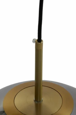Light en Living Hanglamp MEDINA antiek brons+glas smoke 2 maten