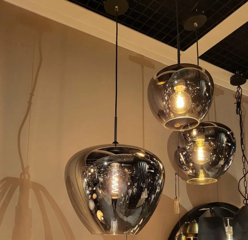 Light en Living Hanglamp MAYSON mat zwart+glas smoke - Diverse maten