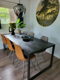 Light en Living Hanglamp MAYSON mat zwart+glas smoke - Diverse maten