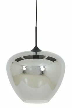 Light en Living Hanglamp MAYSON mat zwart+glas smoke - Diverse maten