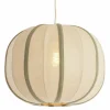 Light en Living Hanglamp Ø40x30 cm ESMIRIA naturel+olijfgroen