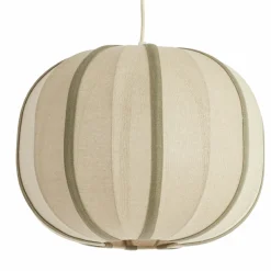 Light en Living Hanglamp Ø40x30 cm ESMIRIA naturel+olijfgroen