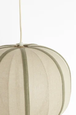 Light en Living Hanglamp Ø40x30 cm ESMIRIA naturel+olijfgroen