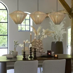 Light en Living Hanglamp 3L 120x42x130 cm FELIDA crème