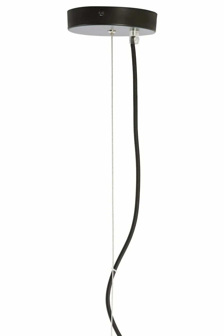 Light en Living Hanglamp MISTY glas smoke+mat zwart - 2 maten
