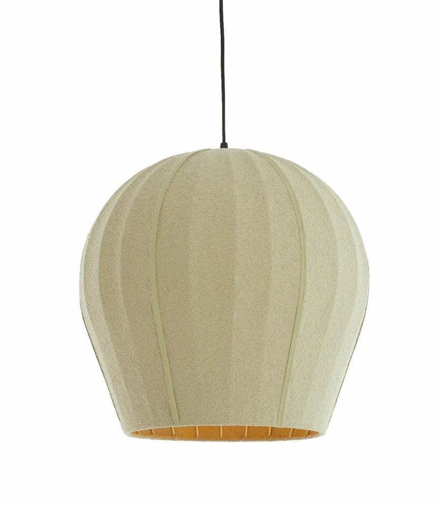 Light en Living Hanglamp Ø44x42 cm ZAGORI bouclé mintgroen