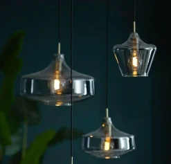 Light en Living Hanglamp Ø29,5x21 cm SOLNA antiek brons+smoke glas