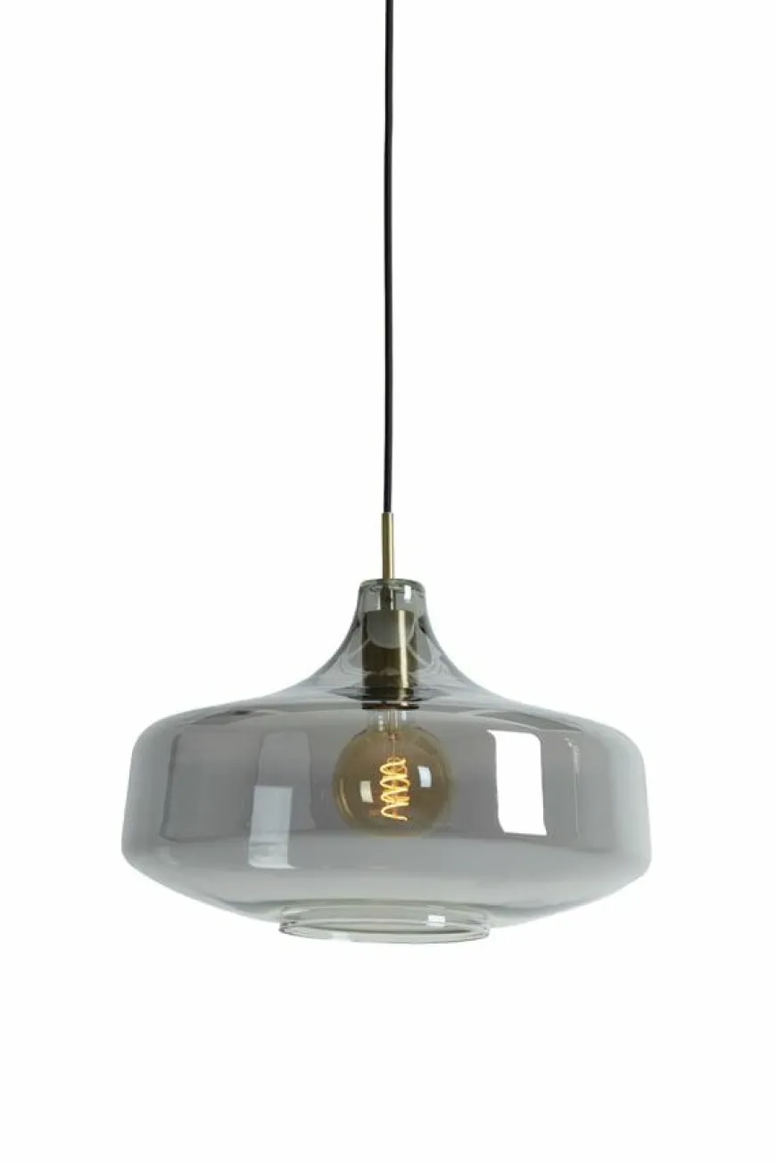 Light en Living Hanglamp Ø29,5x21 cm SOLNA antiek brons+smoke glas