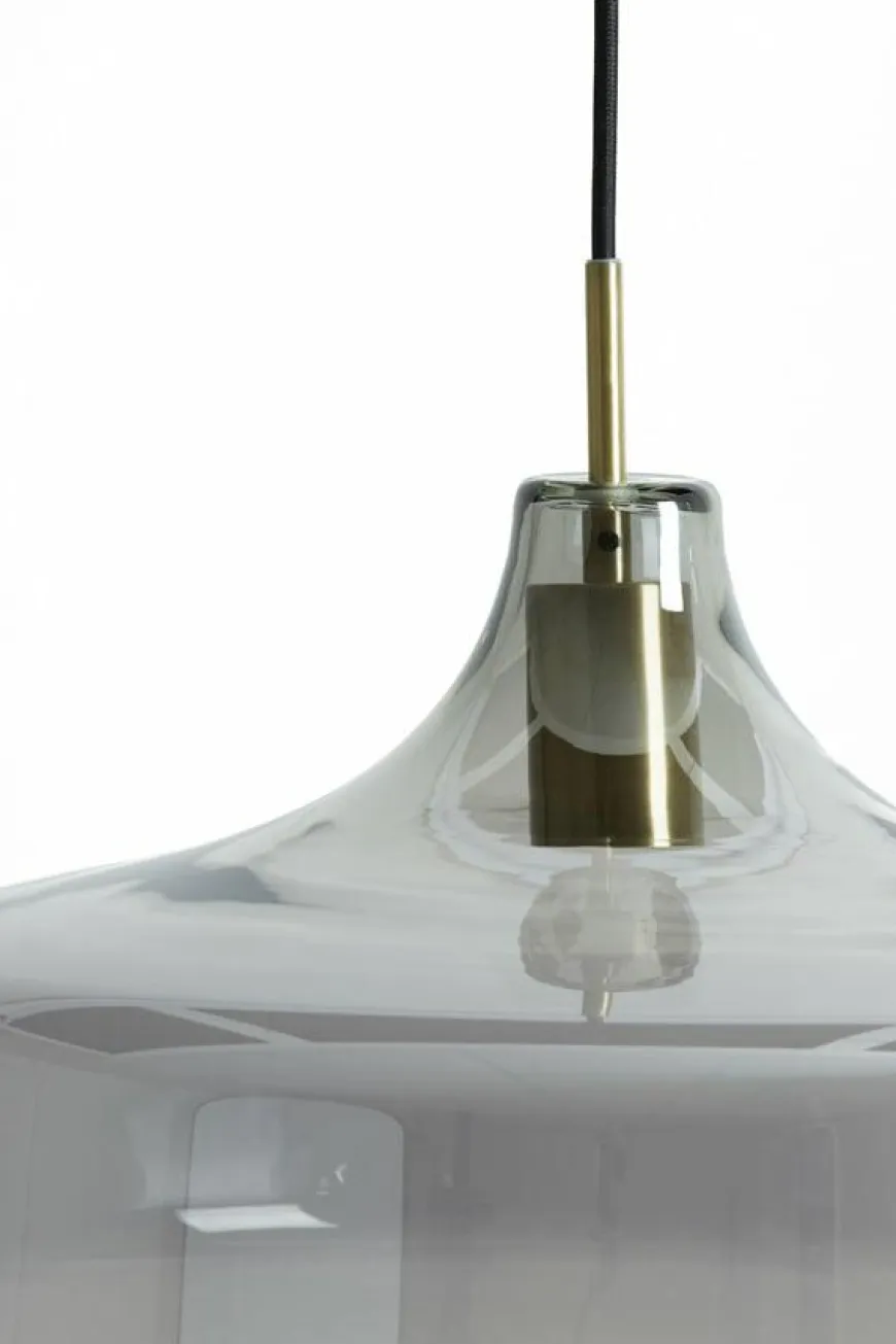 Light en Living Hanglamp Ø29,5x21 cm SOLNA antiek brons+smoke glas