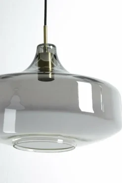 Light en Living Hanglamp Ø29,5x21 cm SOLNA antiek brons+smoke glas