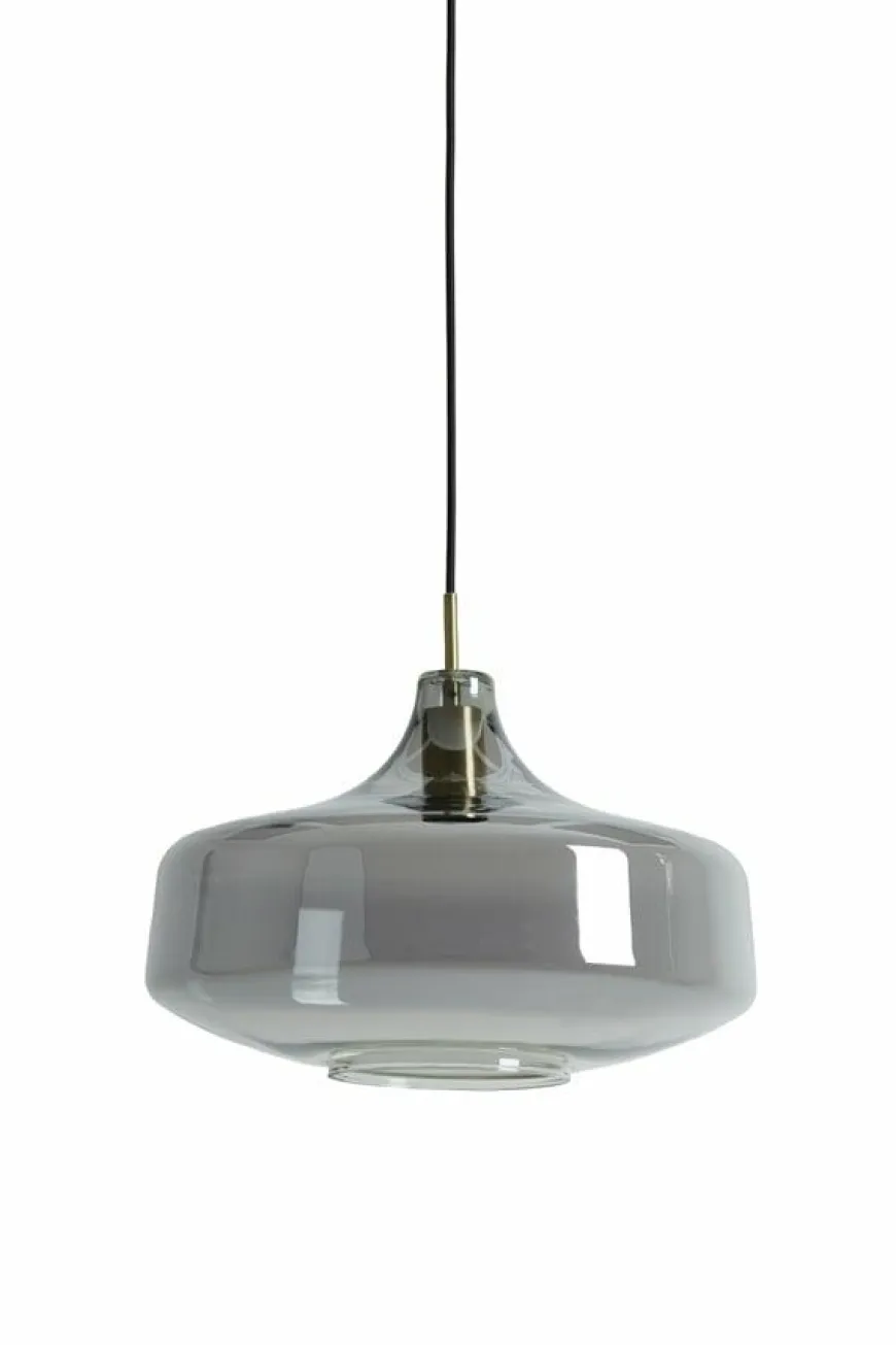 Light en Living Hanglamp Ø29,5x21 cm SOLNA antiek brons+smoke glas