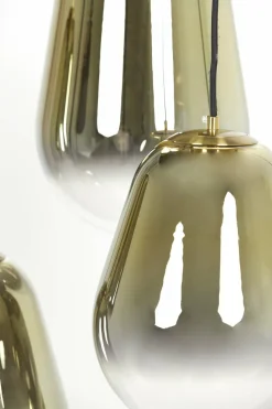 Light en Living Hanglamp 7L 100x35x69 cm MAEVE glas goud-helder+goud