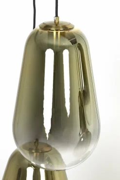 Light en Living Hanglamp 7L 100x35x69 cm MAEVE glas goud-helder+goud