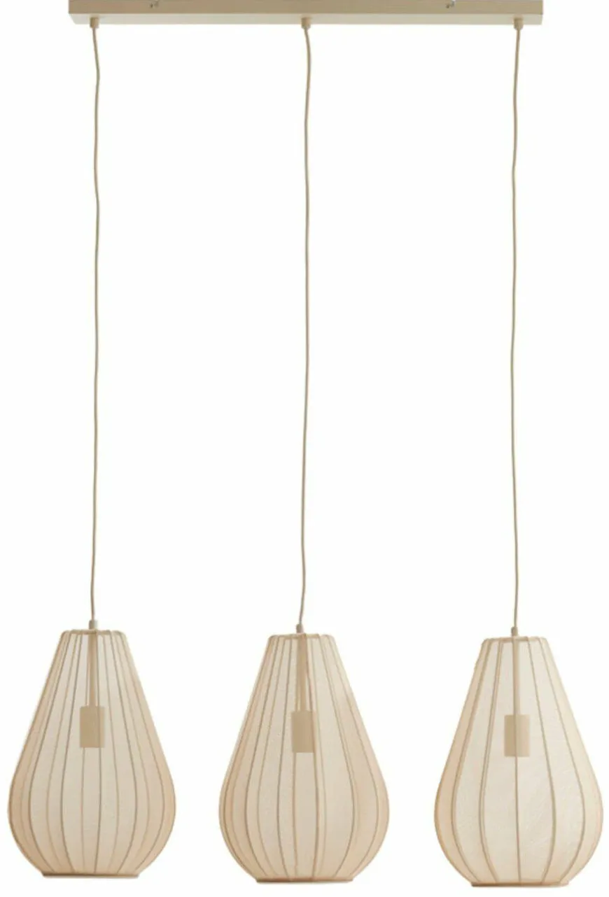 Light en Living Hanglamp 3L 80x8x40 cm ITELA zand