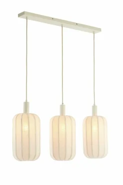 Light en Living Hanglamp 3L 80x21x34 cm TUFIA linnen cream