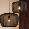 Light en Living Hanglamp Ø40x30 cm PLUMERIA zwart