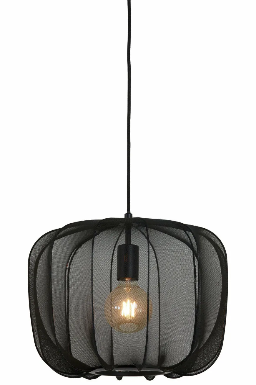 Light en Living Hanglamp Ø40x30 cm PLUMERIA zwart