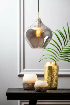Light en Living Hanglamp RAKEL Antique brass groot